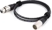 ROBAUN Balanced 4-Pin Male to 4-Pin Female Extension Cable, Headphone Audio Extension Cable 0.3M-15M(Silver,5m)