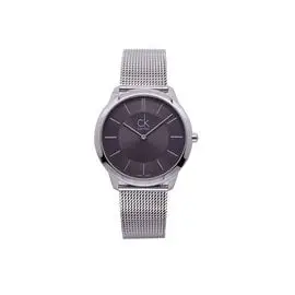 Calvin Klein LOGO主義當道米蘭風格優質時尚腕錶-41mm-銀灰-K3M21124