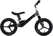 Balance Bike Tricycle Trike Children's Balance Bicycle, Ultra-Light Children's Outdoor Slide Baby Double-Wheel Bicycle-Free Magnesium Alloy Frame, 2-6 Years Old, 4 Colors (Color : Black)