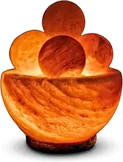 Zen'Light BOL Salt Lamp with 4 Massage Balls - Hand Carved - Bulb and Cable Included - Relaxing Decoration - Himalaya from Salt Range Pakistan - Salt - Wellness - 1.9 kg - Zen'Light