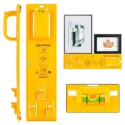 Picture Hanging Tool with Level Easy Frame Picture Hanger Wall Hanging Kit, Yellow Hanging Tool