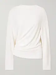 [Jacquemus] Jacquemus - Croisière Open-back Draped Jersey Top - White - small small White