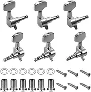 ａ aternee 6x Guitar String Tuning Pegs Enclosed Locking Tuner Electric Guitar Tuning Pegs for Electric Guitar, Silver