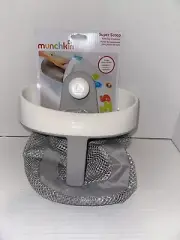 Munchkin Bath Toys Storage Basket Grey Strong Suction Cup Drying Mesh Material
