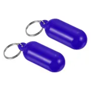 Floating Keychain, 2pcs Marine Sailing Key Chain Buoyant Keyring, Blue