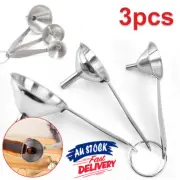 3Pcs Medium Dispenser Kitchen Set Liquid Small Variety Stainless Steel Funnel