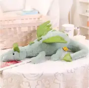 100cm Evil Dragon Plush Toys Stuffed Dinosaur Flying Wings Dragon Plushies Green
