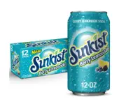 Sunkist Caffeine Free Berry Lemonade Soda Pop,12 fl oz, 12 Pack Cans SAMEDAYSHIP