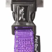 Reflective Adjustable Nylon Dog Collar - 17-26cm (10mm) - Purple (Pet One)
