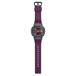 CASIO卡西歐 G-SHOCK 沙漠越野 奢華冒險 霸氣黑紫 金屬錶殼 人氣雙顯 GM-110CL-6A_48.8mm