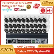 Dahua 32ch CCTV System 4MP WizSense IP Camera Smart Dual Light 2-Way Audio Lot