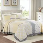 Oversized King Plaid Patchwork Bedspread, Lightweight Checkered Quilted Bedsprea