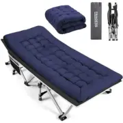 Portable Camping Cot, 28" Wide: Heavy Duty Folding Sleeping Cot, 600LB Capa