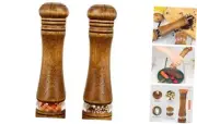 Pepper Grinder, Wood Salt and Pepper Mills Set, Classic Manual Spice Grinder
