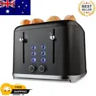 4 Slice Stainless Steel Toaster Multiple Functions LED Indicator -Black*