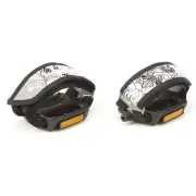 CINELLI Mike Giant Straps Bicycle Foot Pedal Straps, Bike Toe Clip White-Black