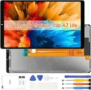 LCD Screen Replacement Kit for Samsung Galaxy Tab A7 Lite LCD Touchscreen Digitizer with Repair Kit (Black)