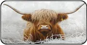 Quteprint Non-Slip Super Absorbent Floor Door Mat, Winter Highland Cow Runner Rug for Entryway, Hallway, Kitchen - Indoor/Outdoor Doormat, Easy Clean Home Decor, 39x20 Inch