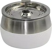YES4PETS 3L Automatic Electric Pet Water Fountain Dog Cat Stainless Steel Feeder Bowl Dispenser White