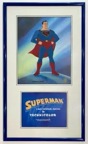 ✅ Superman cel 1st animated series Hand painted cel signed Myron Waldman New
