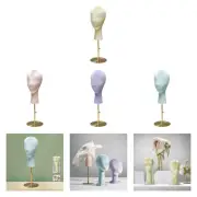 Mannequin Head Stand Velvet Fabrics Block Model Hat Rack Hat and Wig Display