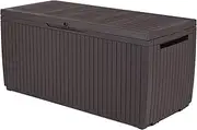 [Keter] 123 x 53.5 x 57 cm Springwood Outdoor Plastic Storage Box Garden Furniture - Brown