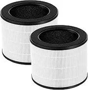 2 Pack Airmega 100 Filter Replacement Compatible with Coway Airmega 100 Air Purifier, 3-IN-1 H13 True Hepa Filter, Deodorization Filter with Activated Carbon