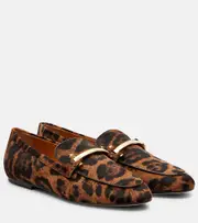 [Tod's] Tod's Leopard-print calf hair loafers AU 9 multicoloured