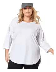 [Indigo Tonic] Luna 3/4 Sleeve Tee in White