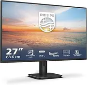 PHILIPS 27E1N1300A - 27 Inch FHD Monitor, 100Hz, IPS, 1ms, USB-C Power delivery, Speakers, LowBlue Mode, FlickerFree (1920 x 1080, 250 cd/m², HDMI 1.4 / USB-C)