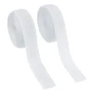 Sew on Hook and Loop Tape, 3/4 Inch Nylon Fastener Strips 2 Yards (White)