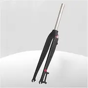 26/27.5/29 Mountain Bike Rigid Fork 1-1/8" Threadless Straight Mountain Bike Fork Disc Brake Quick Release Front Fork Aluminum Alloy Hard Forks QR 100mm (Color : Black, Size : 27.5'')