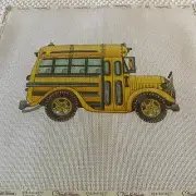 PAINTED PONY DESIGNS HP NEEDLEPOINT YELLOW SCHOOL BUS:TB-PV04