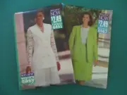 Sewing Pattern Lot of 2 Butterick See and Sew 6451 5967 Separates Suit Skirt
