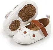 [GAISUMMI] Baby Girls Shoes Infant Hollowed Style Mary Jane Flats Non-Slip Soft Sole Sandals Toddler First Walkers