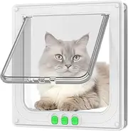 Cat Interior Door - Acrylic Large Dog Door | Safe Clear Double Acrylic Transparent Gate for Pet Puppy Kitten Kit Indoor Outdoor Use