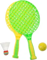 VANZACK 1 Set Cartoon Sports Racket for Includes Tennis Racket and Badminton Racquets for Parent Outdoor and Indoor Sports Training Activities