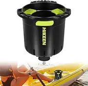 Hikeen Kayak Cup Holder with Rubber Tab, Multi-Functional Cup Holder for Kayak Water Bottle Holder, Drinks Holder, Fishing Tool, Lures Storage, Kayak Track Mount Install, 1 Pack