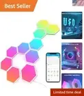 Glide Hexa Light Panels, RGBIC Hexagon LED Wall Lights, Wi-Fi Smart Home Deco...