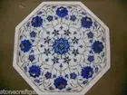 12" Marble Table Top Marble Inlay Lapis Pietra Dura Handmade Work