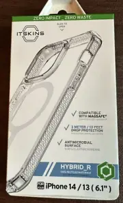 iPhone 14 /13 Case CLEAR Itskins NEW Hybrid R for MagSafe (6.1”)