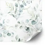 [Namly Design] Tiles Sticker - Eucalyptus Mixed Leaf Print Decals / 24 pcs