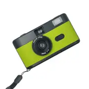 Retro Manual Reusable Film Camera For Kids - No Film - Black + Grass Green