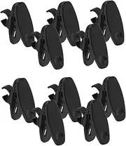 INOOMP 10pcs Black Microphone Clip Holders Rotatable Mic Stand Clamps for Podcasts Interviews and Stage Performances Sleek Design for Professional Use