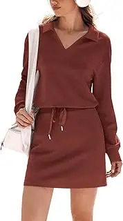 [Casly Lamiit] Two Piece Outfits for Women Fall Lounge Sets V Neck Sweatshirt Tracksuit Tennis Skorts Matching Sets