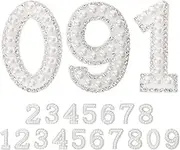 Iron-on Rhinestones for Clothes 20pcs Pearl Embellishments Numbers for DIY Projects