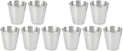 10 Pcs Stainless Steel Water Cup Stainless Steel Pint Glass Stackable Mugs Reusable Cups Liquor Drinking Cups Liquor Shot Glass Sauce Cups Nostalgia Metal Cup Camping