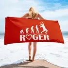 Beach towel - Roger Federer Man evolution to tennis