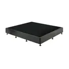 Palermo King Slatted Ensemble Bed Base - Platinum Graphite Linen Breathable Cove