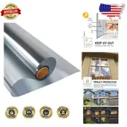 Silver Heat Control Window Tint - Easy Static Cling Daytime Privacy Film